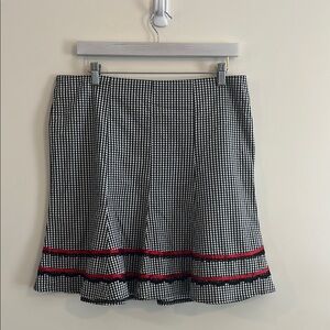 Vintage Morbid Threads Black White Plaid Skirt Checkered Red Black Lace Alternat